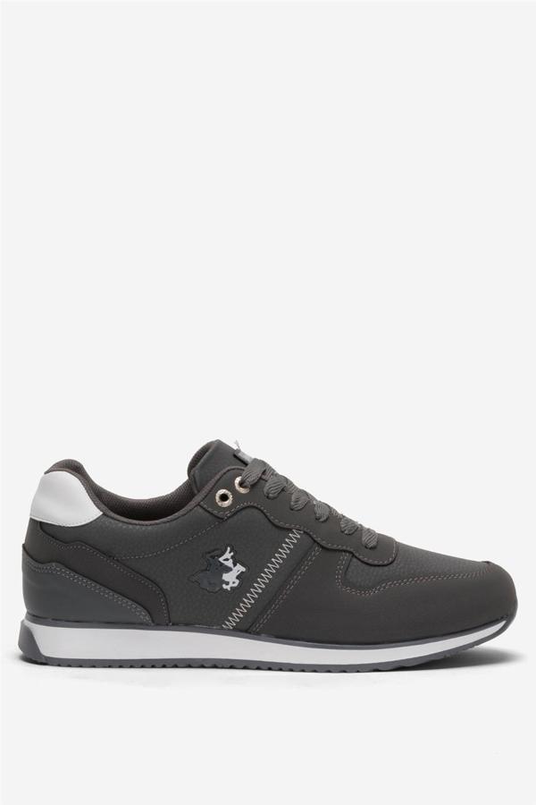 Erkek Günlük Cilt Sneaker Ayakkabı FÜME - BEYAZ - Image 1