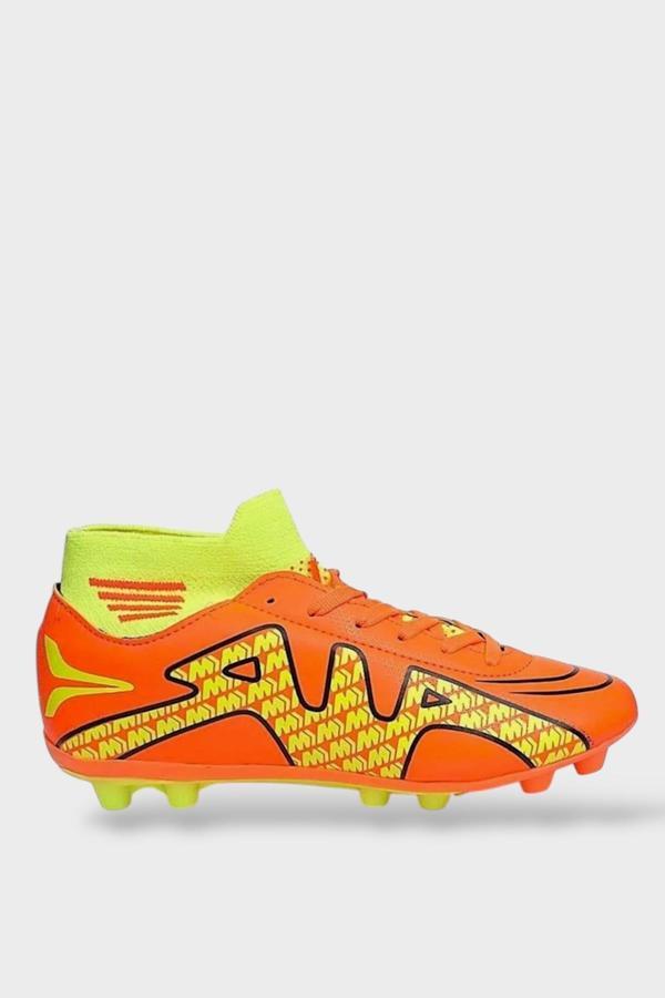 Çoraplı Bilekli Boğazlı Krampon Futbol Ayakkabısı TURUNCU - SARI - Image 1