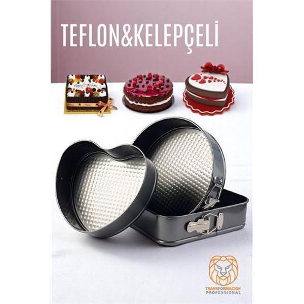 Modacar 3 Boy Kelepçeli Kek Kalıbı 24-26-28 Cm Çoklu Kek Kalıbı Teflon - Image 1