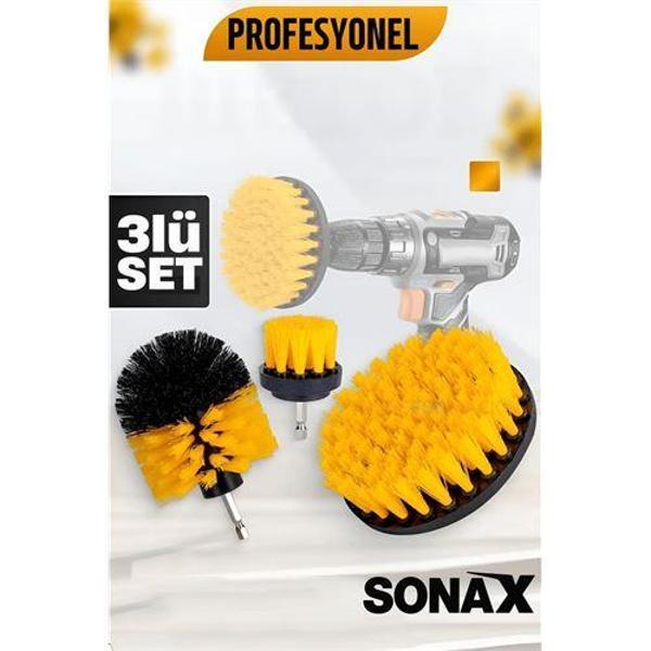 Modacar Matkap Fırçası - Matkap Ucuna Takılan Fırça Seti Sonax - Profesyonel Temizlik Fırçaları - Image 1