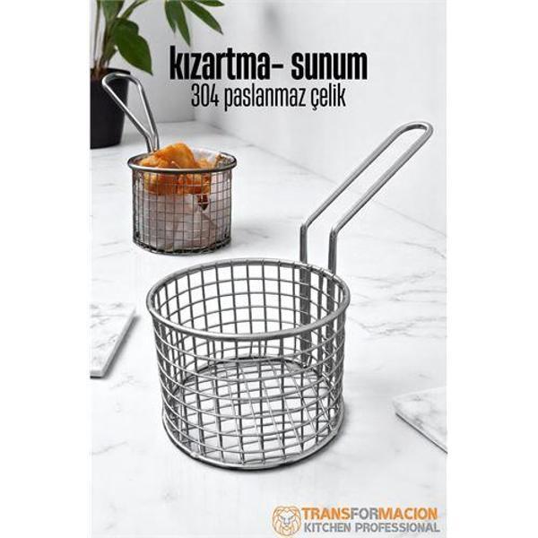 Modacar Patates Kızartma Süzgeci - Sunum Süzgeci 304 Paslanmaz Çelik - Image 1