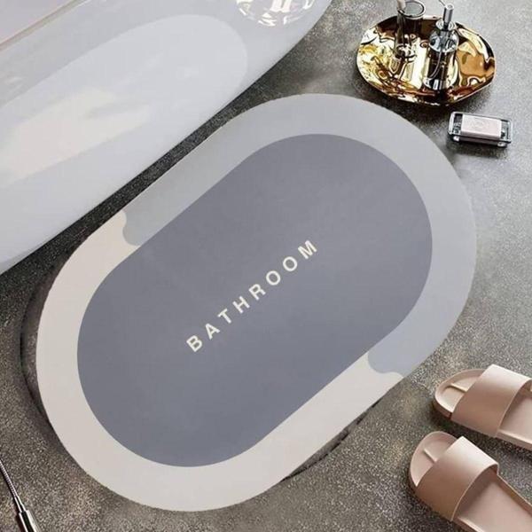 Sihirli Süper Su Emici Kaymaz Tabanlı Oval Paspas 40*60 cm (2818) - Image 1