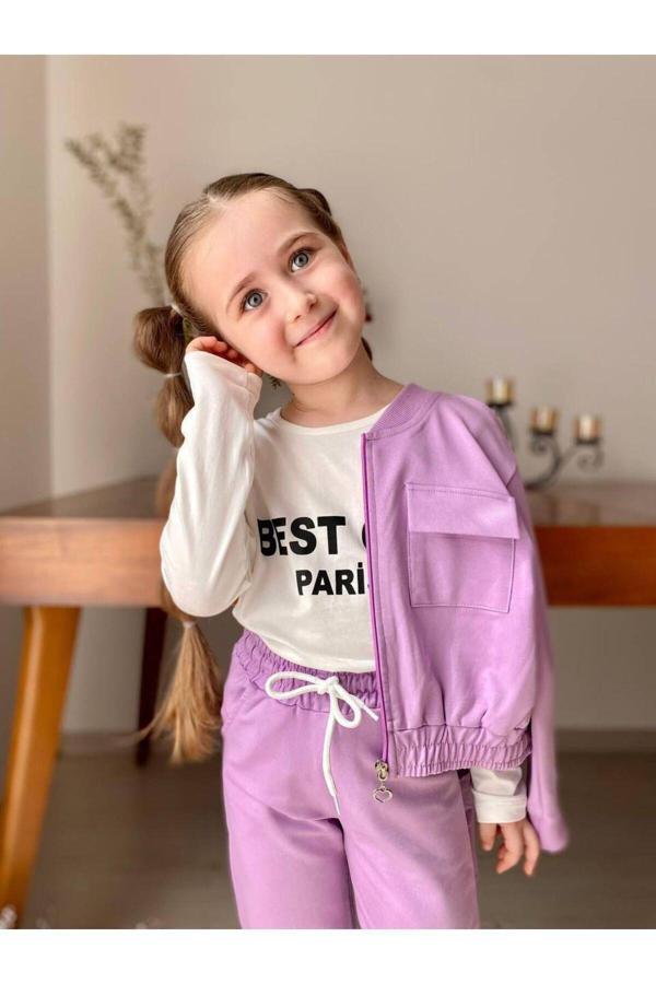 Lav Mer Kids Kız Çocuk 3'Lü Kombin Eşofman Takımı - Image 1