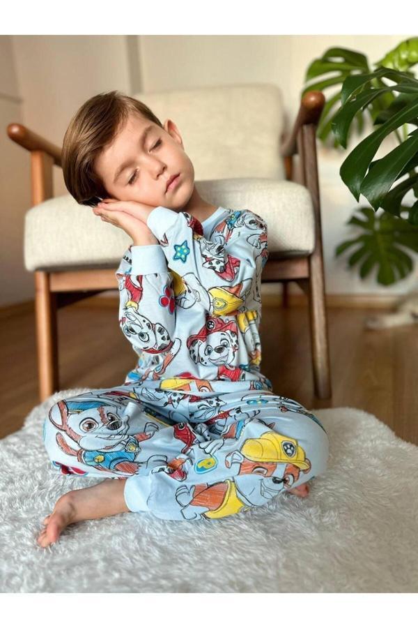 Lav Mer Kids Erkek Çocuk Pamuklu Pijama Takımı - Image 1