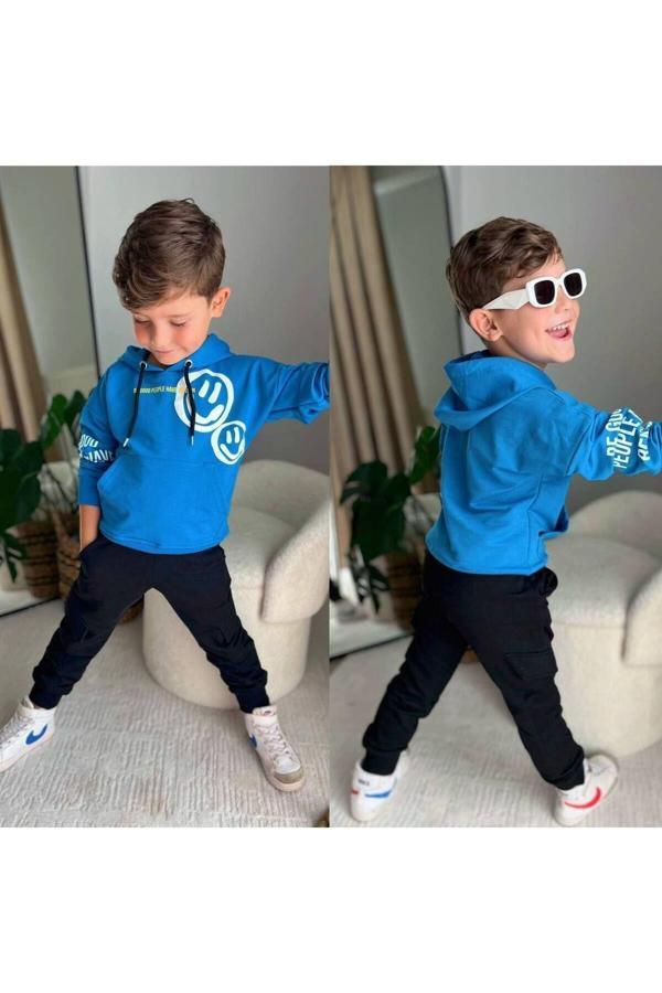Lav Mer Kids Gülenyüz Kapşonlu Erkek Çocuk 2'Li Takım. 3-10 Yaş - Image 1