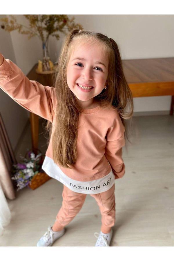 Lav Mer Kids Kiz Çocuk Eşofman Takımı. Stitch Baskılı 2Li Kız Çocuk Takımı. - Image 1