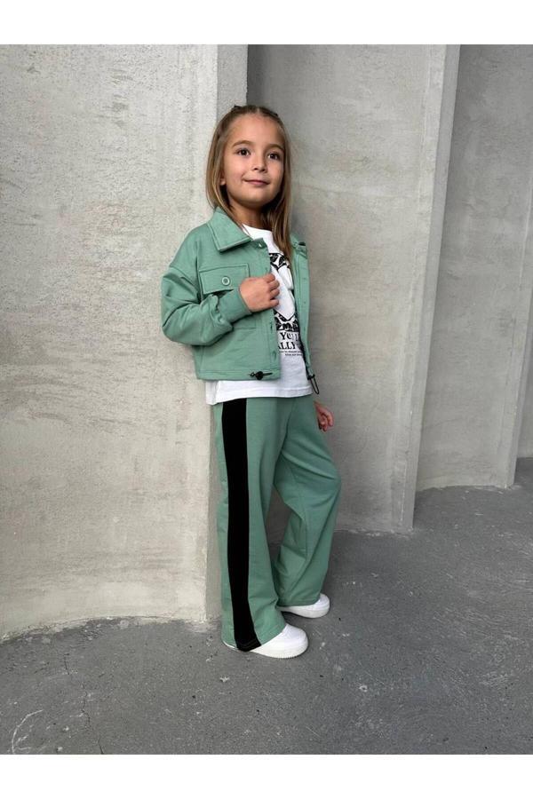 Lav Mer Kids Hey You Kız Çocuk Eşofman Alt Üst 3'Lü Takım - Image 1