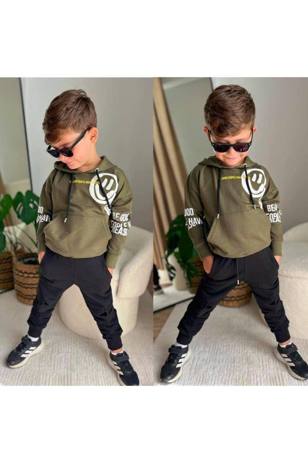 Lav Mer Kids Gülenyüz Kapşonlu Erkek Çocuk 2'Li Takım. 3-10 Yaş - Image 1