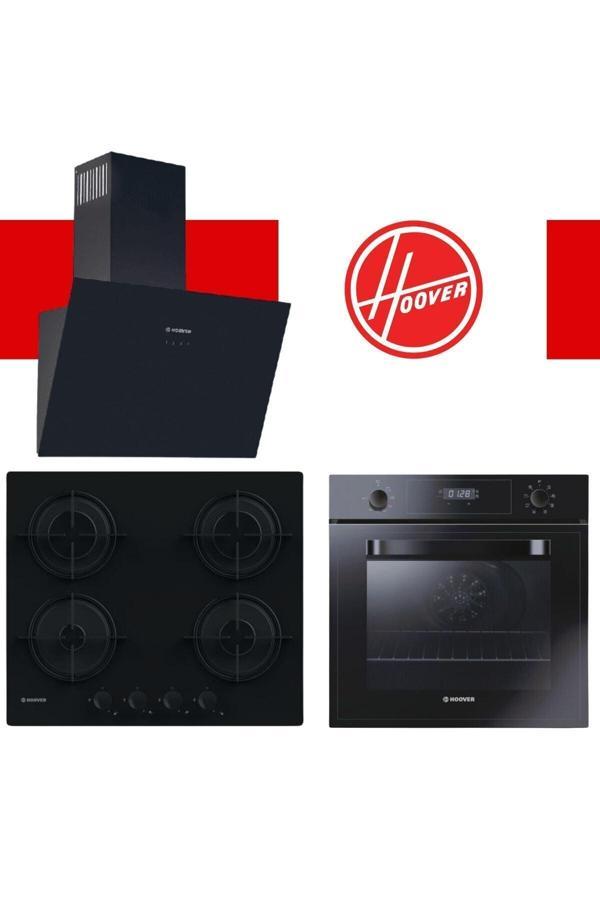 Hoover 3Lü Ankastre Set Siyah (Hot3051Bı/E Fırın - Hvw6Mbb Ocak - Hdg6C1Gbtk Davlumbaz) - Image 1