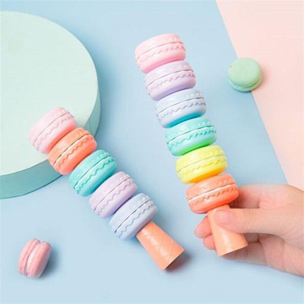 Mini 6 adet Macaron fosforlu boya kalemi - Image 1