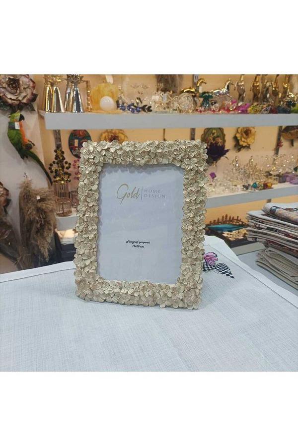 Fotoğraf Çerçevesi Papatya Desenli Krem Renk 15x20 cm - Image 1