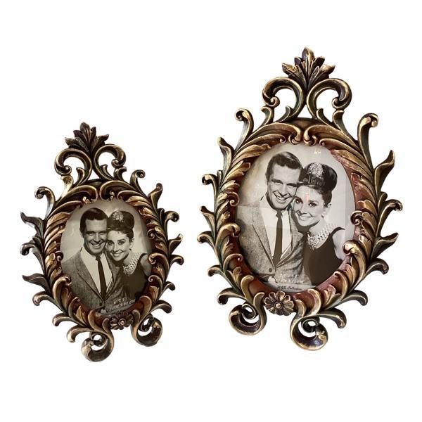 Oval Fotoğraf Çerçevesi Set Kahverengi Renk - Image 1
