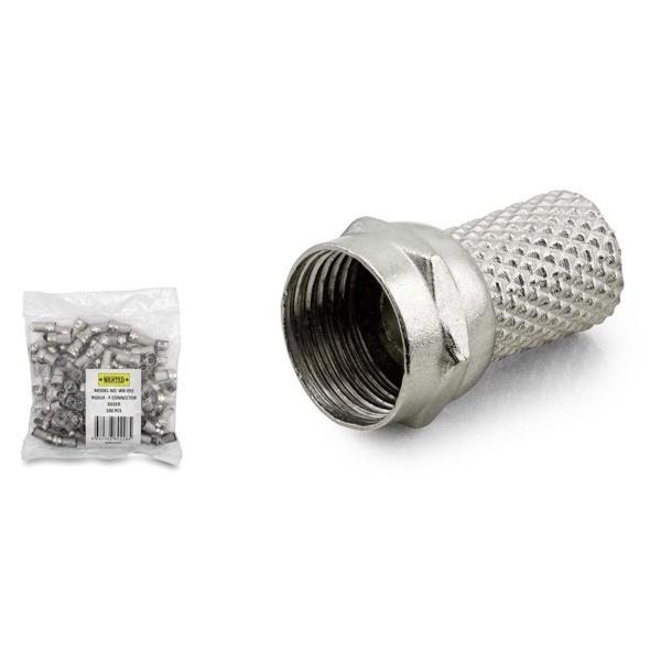 F Konnektör 17 Mm 100 Lü Paket Sılver WK-05S - Image 1