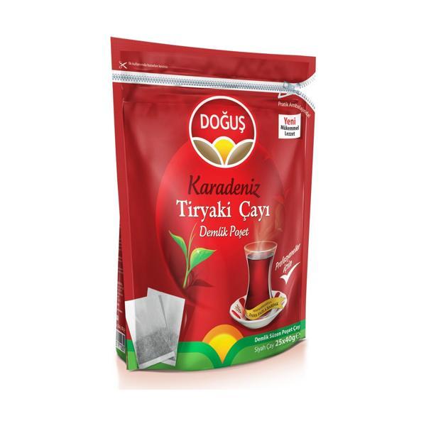 Doğuş Karadeniz Tiryaki Demlik Poşet Çay 4 Adet 25x40 gr - Image 1