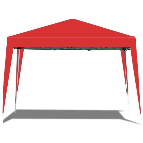 Gazebo Çardak Bahçe Kamelyası Gölgelik 240 x 240 Cm Tente Kırmızı - Image 1