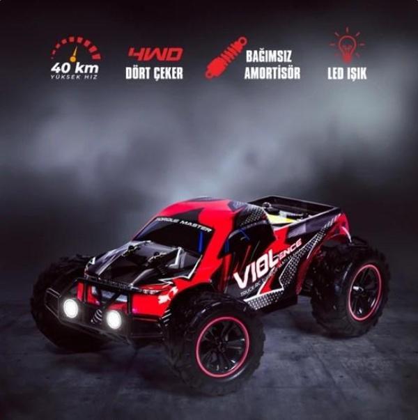 1:16 40KM/H Hız Yapan 4WD 4x4 Extreme Thunder Kumandalı Araba - Image 1