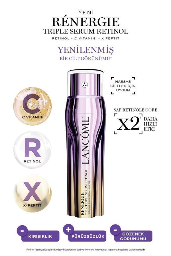 Lancome Rénergie Triple Serum Retinol Saf Retinol, Saf C Vitamini, X Peptit 50 Ml 3614274368116 - Image 1