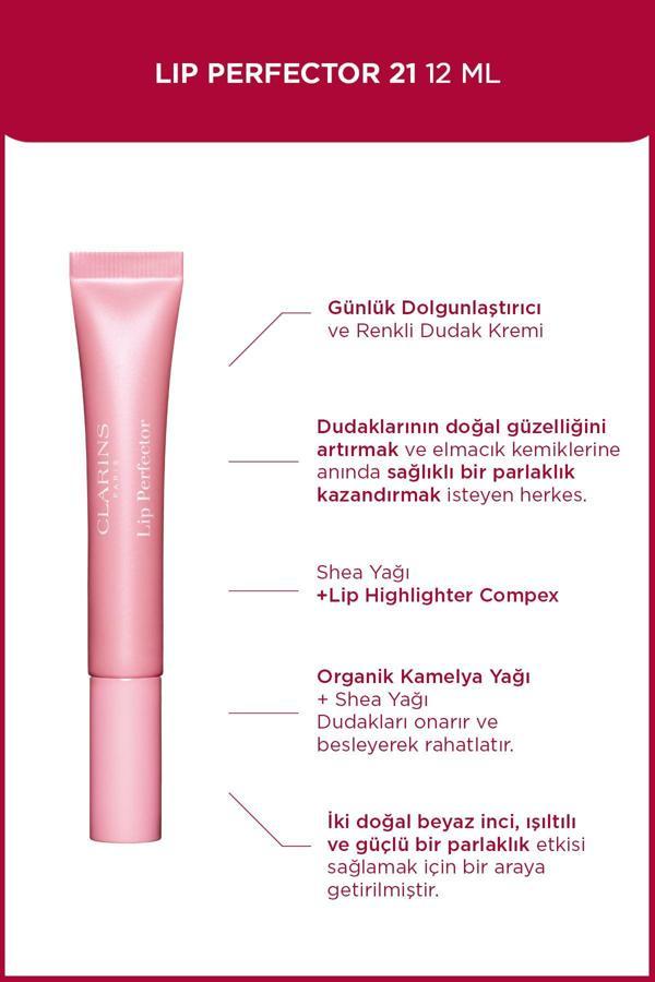 Clarins Lip Perfector 21 Soft Pink Glow - Image 1