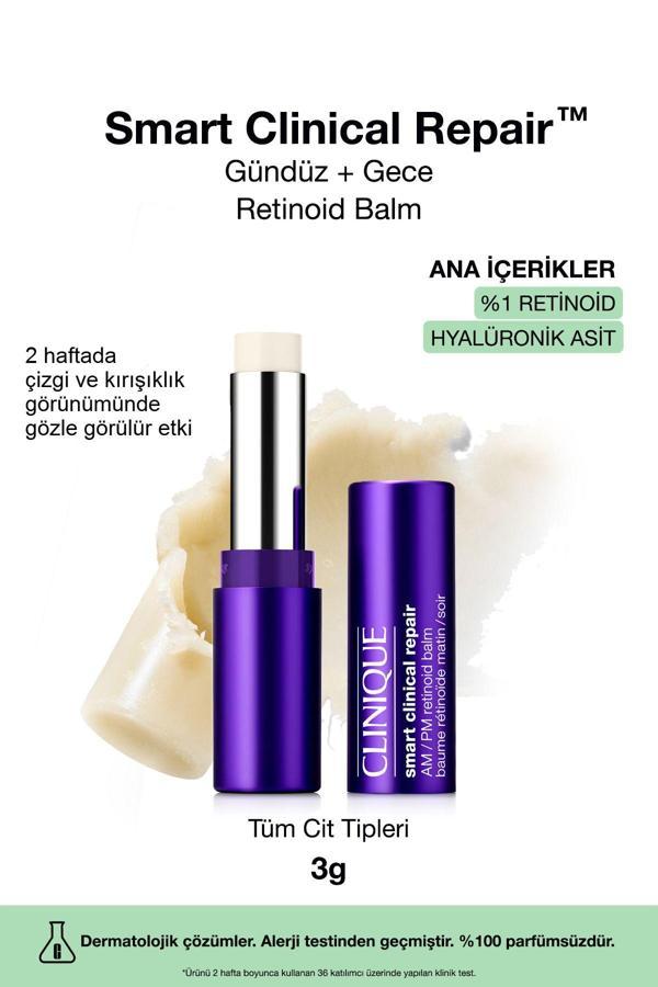 Clinique Smart Clinical Repair™ Çizgi Ve Kırışıklık Karşıtı Gündüz+Gece %1 Retinoid Balm 3G | Hyalüronik Asit - Image 1