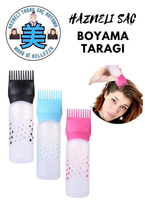 Stfast Taraklı Saç Boyama Şişesi Saç Bakım Yağı Uygulama Tarağı Saç Dip Boyası Uygulama Şişesi - Image 1