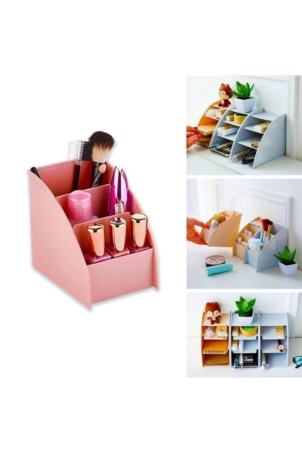 Tbyshop 3 Bölmeli Makyaj Organizeri Masa Üstü Düzenleyici Organizer 1 Adet - Image 1