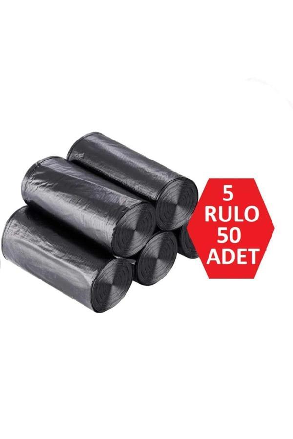 Tbyshop 5 Rulo Çöp Torbası Büyük Boy 10’Lu Kalın 65X80 Büyük Çöp Poşeti - Image 1