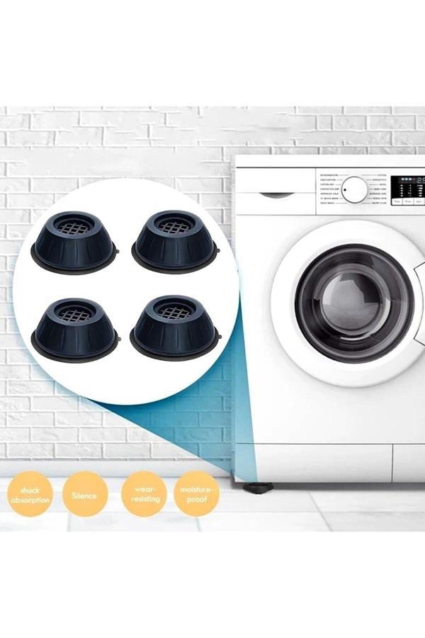 Tbyshop Beyaz Eşya Altlığı Ayağı Çamaşır Bulaşık Makinası Buzdolabı Yükseltici Titreşim Önleyici 4 Adet - Image 1