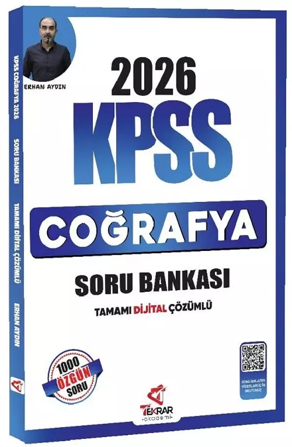 2026 KPSS Coğrafya Soru Bankası Çözümlü - Erhan Aydın Tekrar Akademi Yayınları - Bi bigelio - Image 1