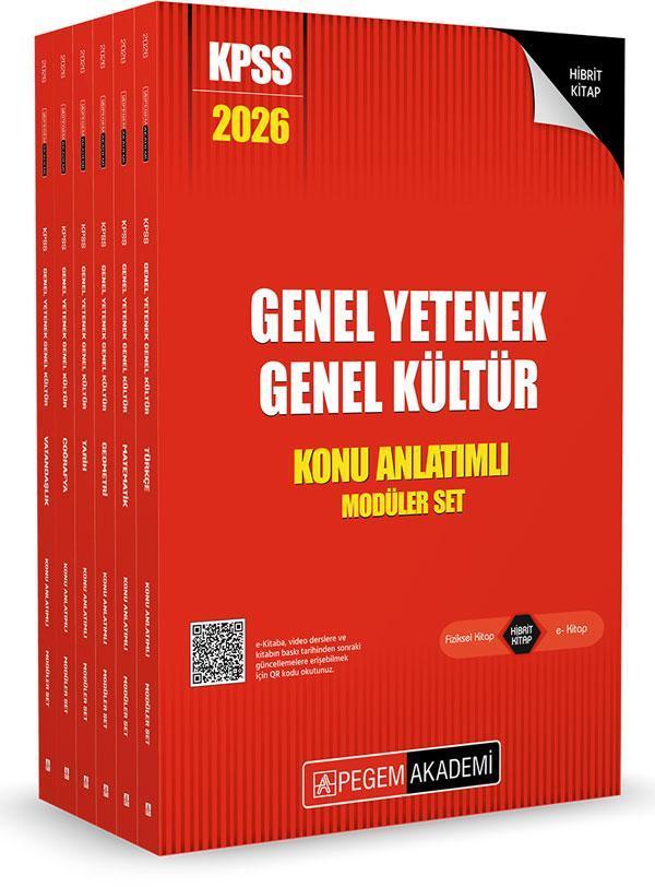 2026 KPSS Genel Yetenek Genel Kültür Lisans Konu Anlatımlı Modüler Set 6 Kitap Pegem Akademi Yayıncı - Bi bigelio - Image 1