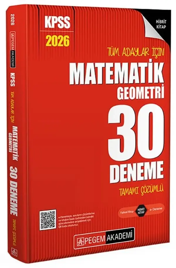 2026 KPSS Matematik 30 Deneme Çözümlü Pegem Akademi Yayınları - Bi bigelio - Image 1