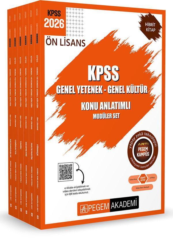 2026 KPSS Ön Lisans Genel Yetenek Genel Kültür Konu Anlatımlı Modüler Set 6 Kitap Pegem Akademi Yayı - Bi bigelio - Image 1