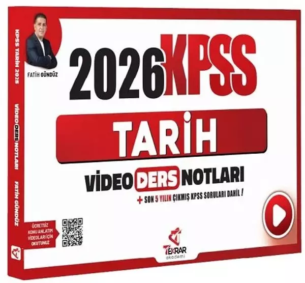 2026 KPSS Tarih Video Ders Notları - Fatih Gündüz Tekrar Akademi Yayınları - Bi bigelio - Image 1