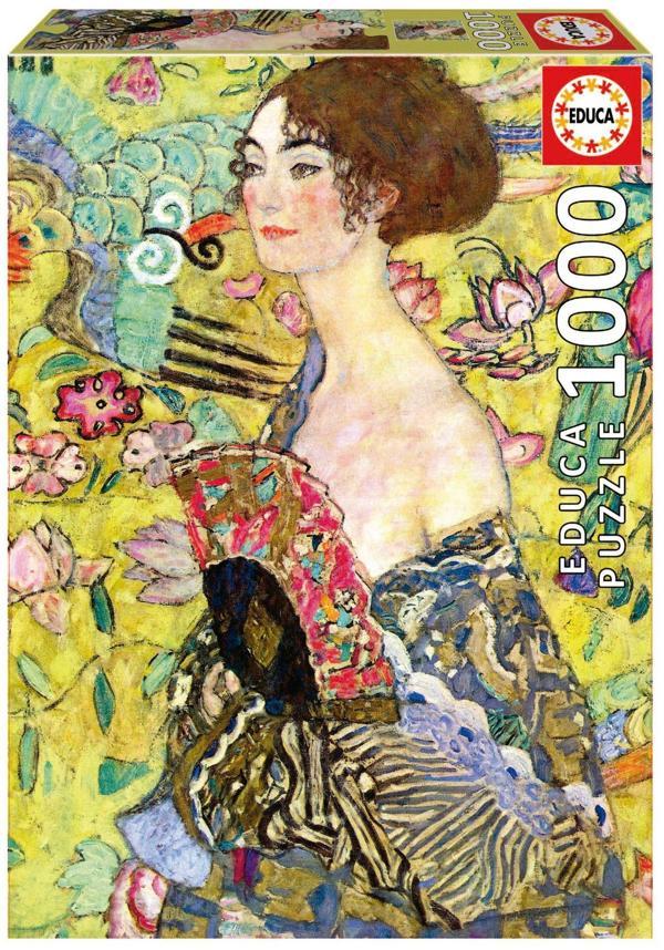 Educa 1000 Parça Yelpazeli Kadın Puzzle - Lady With A Fan Gustav Klimt - 19932 - Image 1