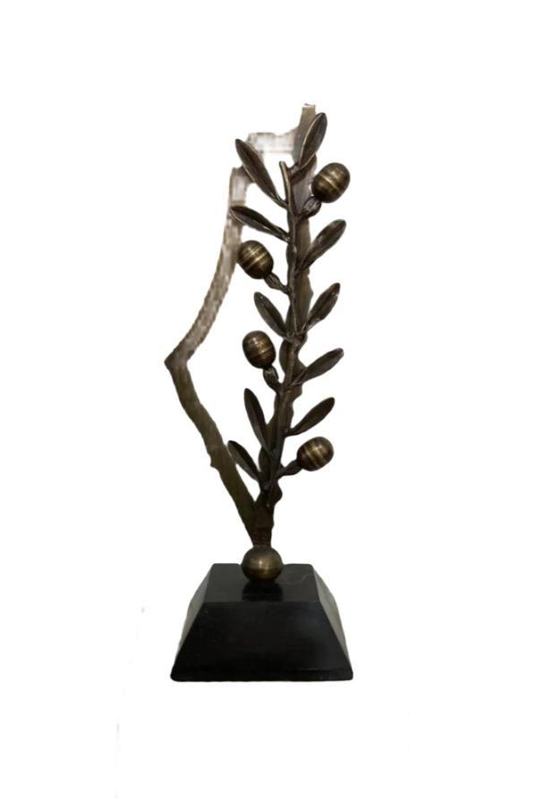Filistin Dekor Haritası Üzerinde Zeytin Dalı M00007 - Image 1