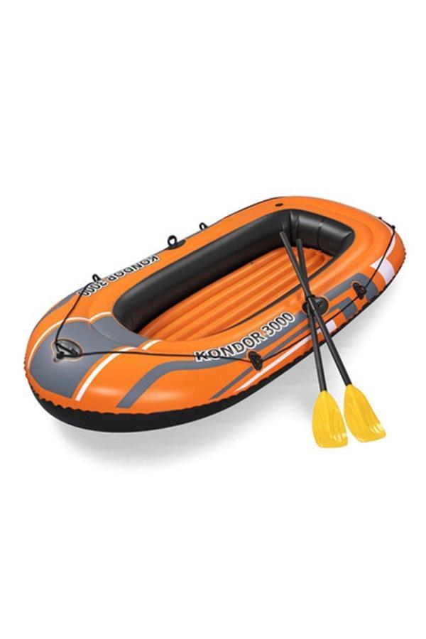 Kondor 3000 Şişme Taban Bot Set 3 Kişilik Pompa + Kürek 242×141 CM: Sınır Tanımayan Su Eğlencesi! - Image 1