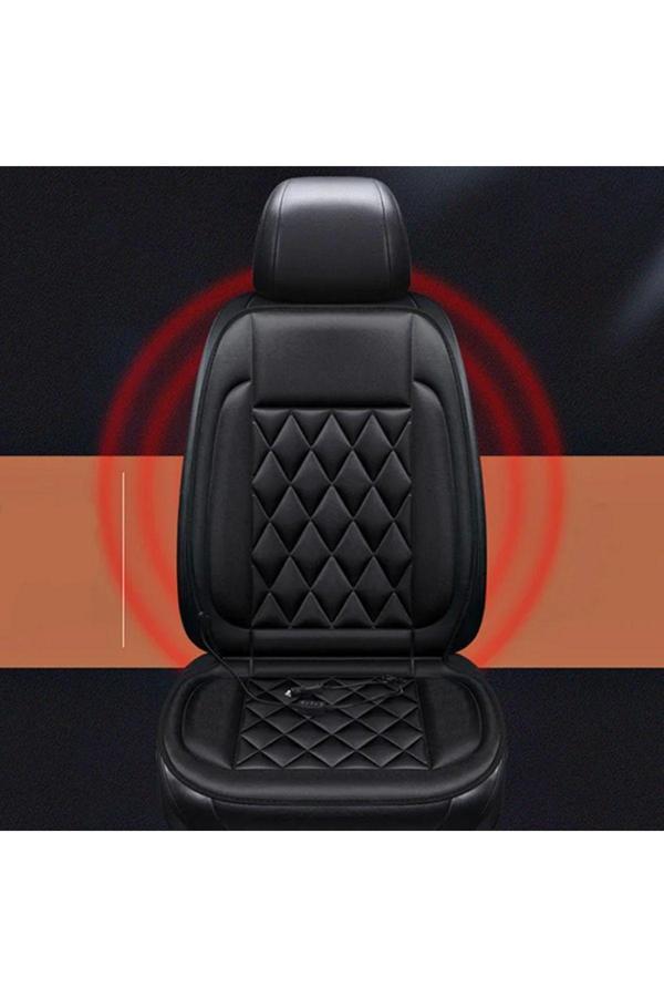 Ally Araç Içi Koltuk Isıtma Minderi 12V Çakmaklık Girişli Oto Koltuk Isıtıcı Minder Siyah - Image 1