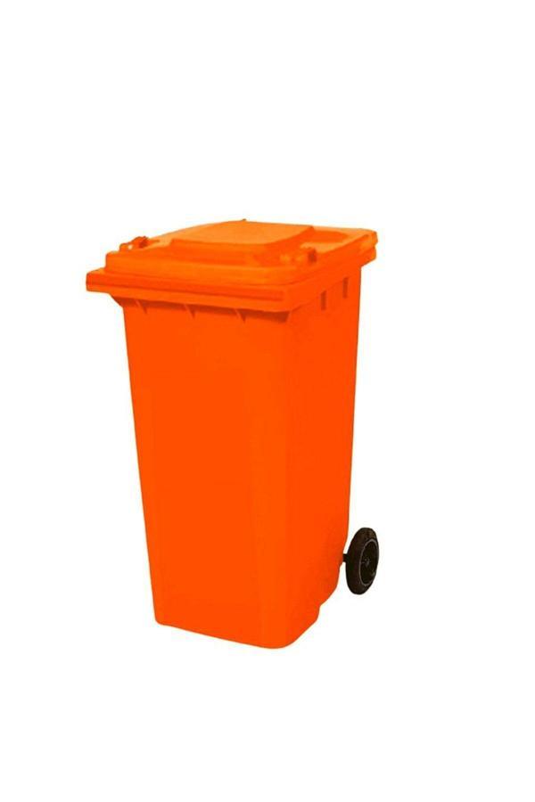 Elcy 120 Lt Turuncu Çöp Konteyneri (Isıya Dayanıklı) - Image 1