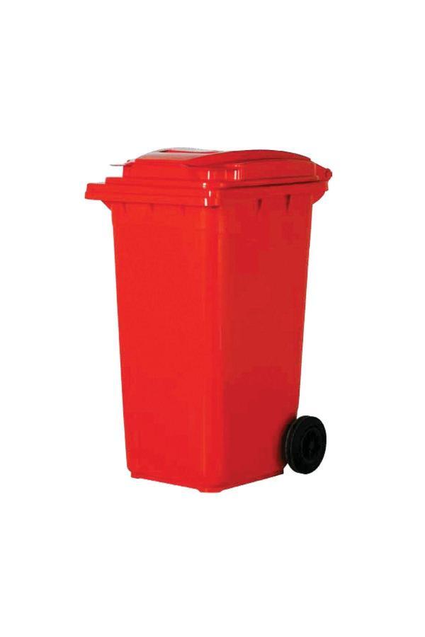Elcy 240 Lt Kırmızı Çöp Konteyneri (Isıya Dayanıklı) - Image 1
