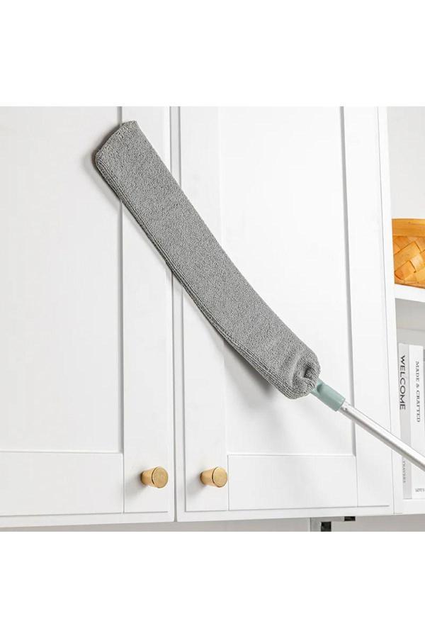 Elcy Pratik Mikrofiber Başlıklı Girintili Yüzey Dip Köşe Raf Temizleme Sihirli Toz Alma Fırçası - Image 1