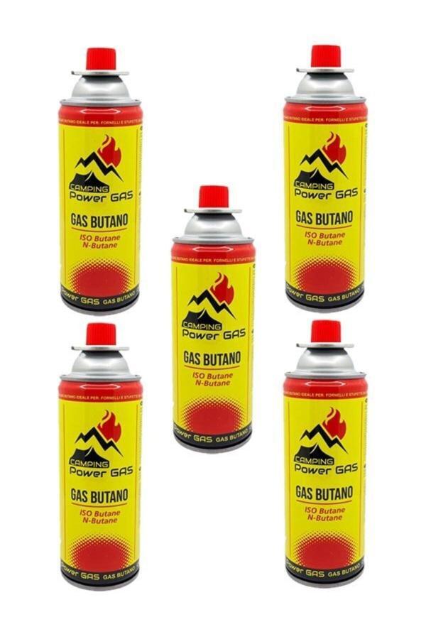 Nurcamp Bütan Propan Kamp Gaz Kartuşu 227Gr 400Ml 5Adet - Image 1