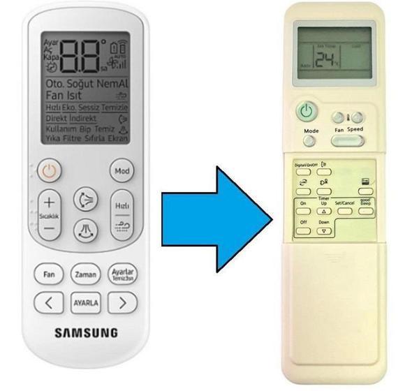 Samsung ile uyumlu Klima Kumandası-Resimde Sağdaki Gönderilir - Image 1