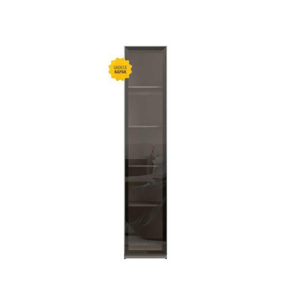 Milano Gardırop Tek Cam Kapak - Bronz Cam 90x218x2 cm - Image 1
