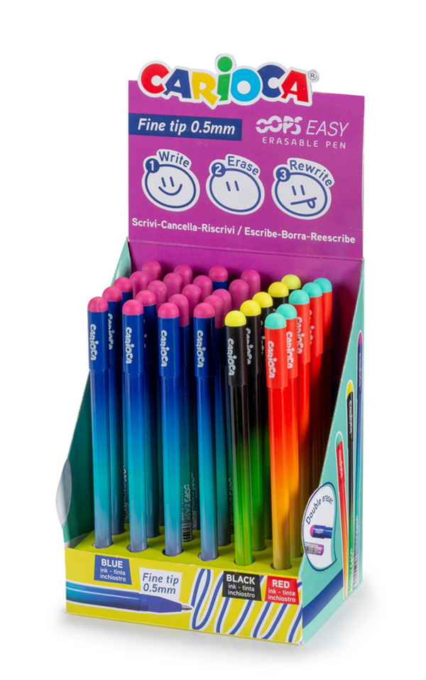 CARİOCA OOPS EASY SİLİNEBİLİR TÜKENMEZ KALEM 30'LU STAND - Image 1