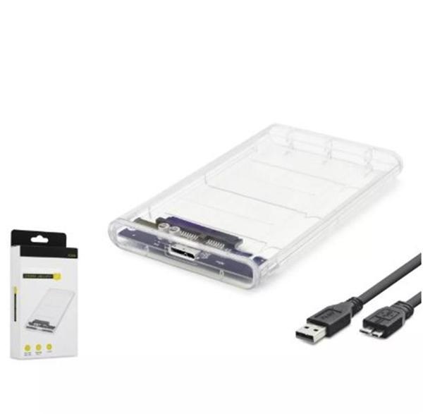 HADRON HDX1760 HDD KUTU USB3.0 PLASTİK SATA 2.5" TRANSPARENT - Image 1