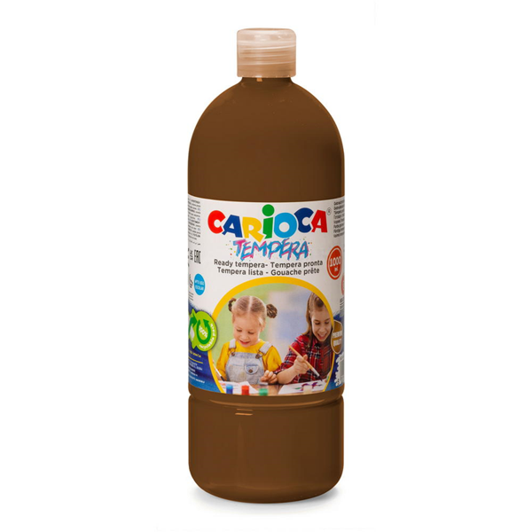 CARİOCA TEMPERA SULUBOYA SÜPER YIKANABİLİR KAHVERENGİ 1000 ML. - Image 1