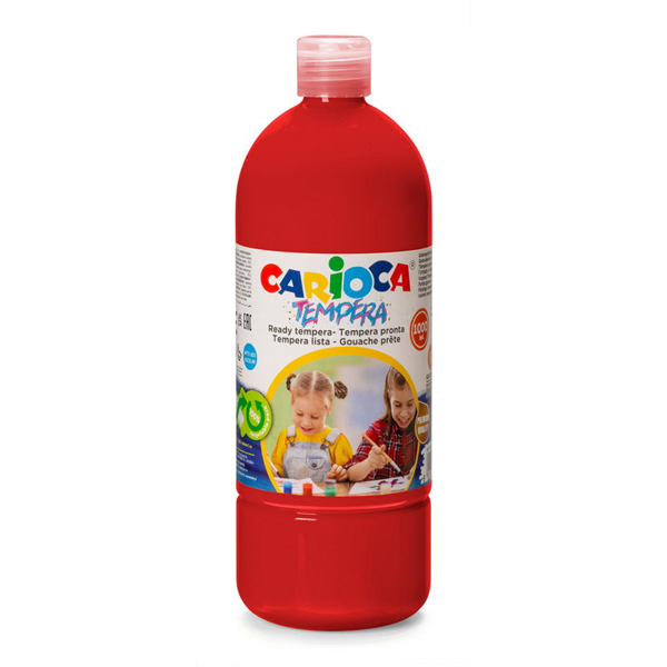 CARİOCA TEMPERA SULUBOYA SÜPER YIKANABİLİR KIRMIZI 1000 ML. - Image 1