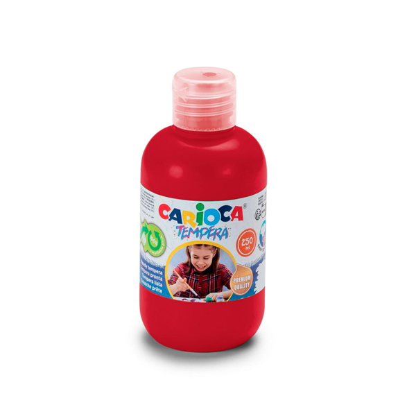 CARİOCA TEMPERA SULUBOYA SÜPER YIKANABİLİR KIRMIZI 250 ML. - Image 1