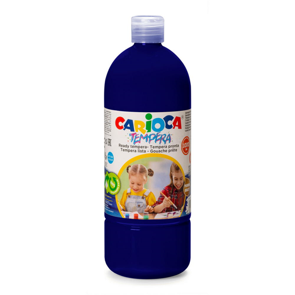 CARİOCA TEMPERA SULUBOYA SÜPER YIKANABİLİR KOYU MAVİ 1000 ML. - Image 1