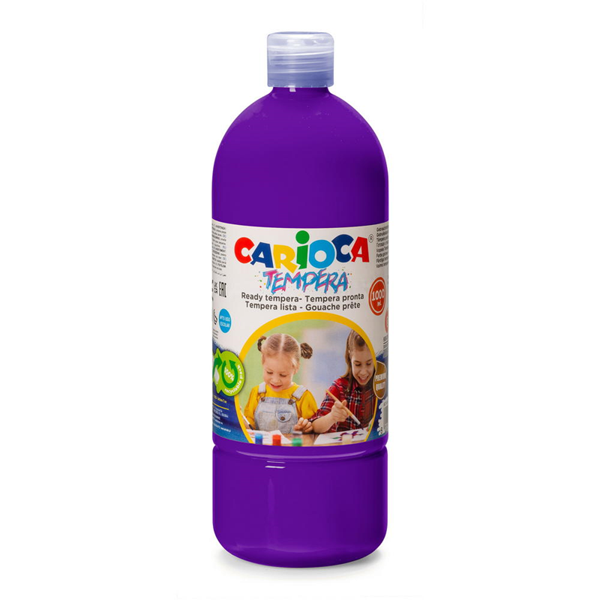 CARİOCA TEMPERA SULUBOYA SÜPER YIKANABİLİR MOR 1000 ML. - Image 1