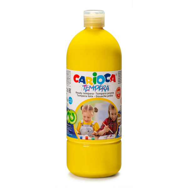 CARİOCA TEMPERA SULUBOYA SÜPER YIKANABİLİR SARI 1000 ML. - Image 1